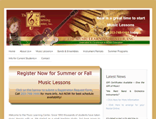 Tablet Screenshot of musiclearningcenter.org